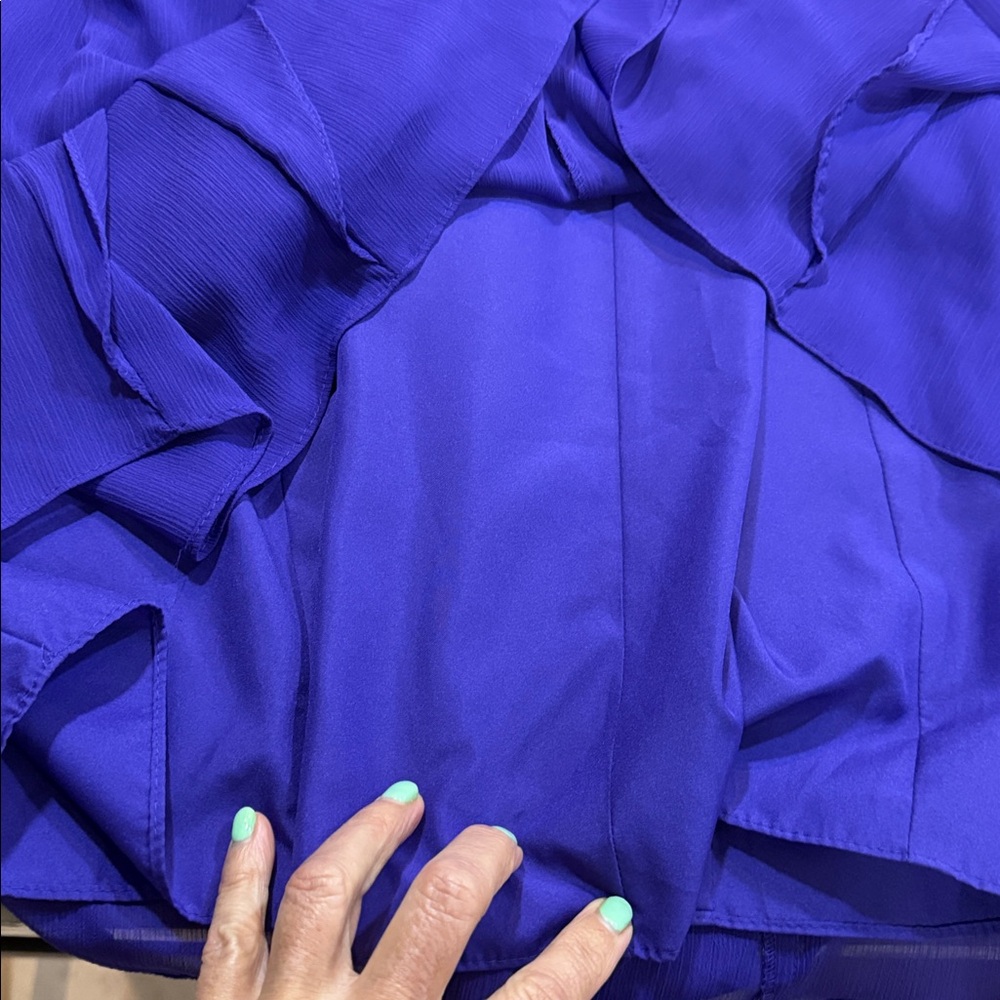 David’s Bridal ruched strapless cocktail dress purple Size 2 - Picture 6 of 9